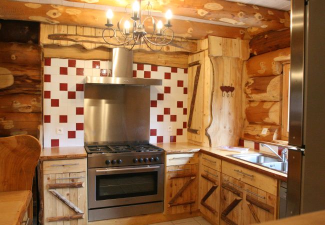 Chalet à La Bresse - 914. Superbe chalet rondin 12/14p 150m² 4ch sauna