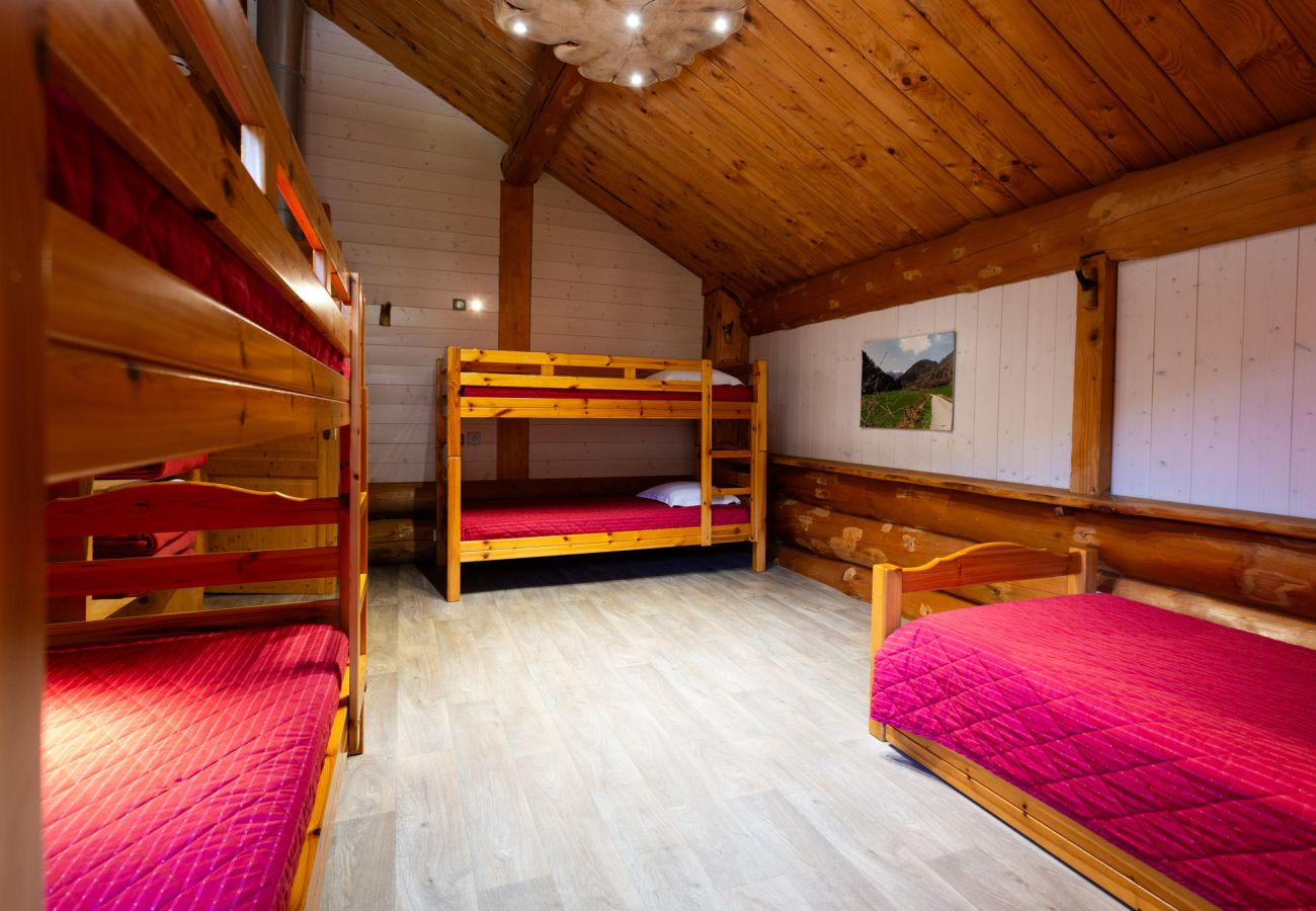 Chalet à La Bresse - 914. Superbe chalet rondin 12/14p 150m² 4ch sauna